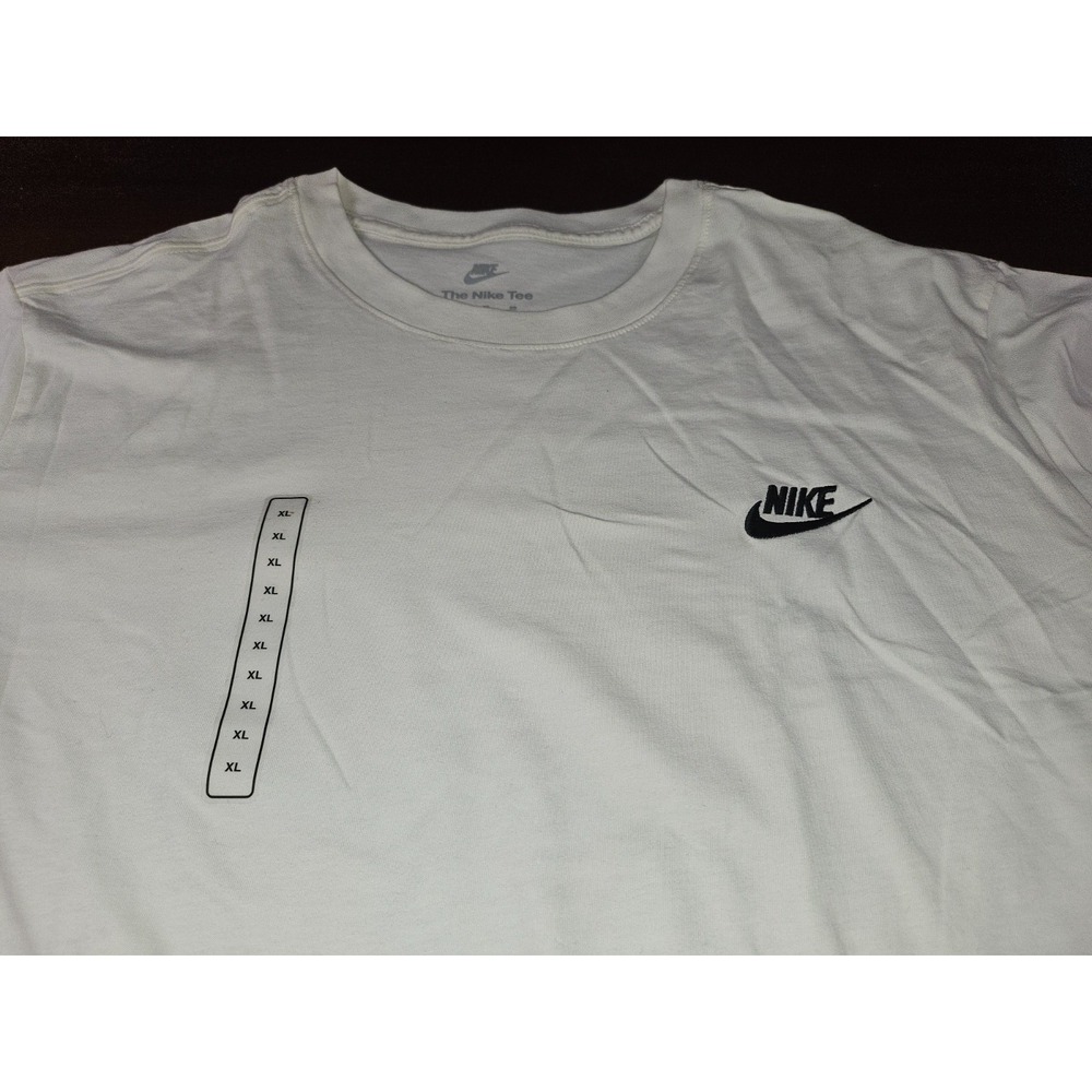 Nike Tee White Black Embroidered Hick Men's XL Short Sleeve‎ New With Tags